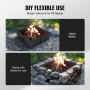 VEVOR fire pit ring for solo use or paired with stones for versatile fire pit options in outdoor settings.