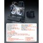VEVOR Triple Lens Endoscoopcamera met 7-inch scherm, 5000mAh batterij, inspectiecamera met 5m/3m kabel, gesplitst scherm, 8x zoom, 180° beeldrotatie, IP67 waterdicht, industriële endoscoop met LED voor auto-inspectie van leidingen.