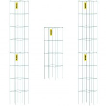 VEVOR Tomato Cages, 30 x 30 x 117 cm, Set of 5 Square Plant Support Cages, Heavy Duty Green Tomato Towers Made of PVC Coated Steel for Climbing Vegetables, Plants, Flowers and Fruits