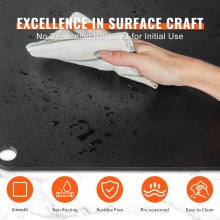 VEVOR Pizzastaal, 13,5" x 10" x 1/4" pizzastaalplaat voor oven, voorgekruide pizzabaksteen van koolstofstaal met 20x hogere geleidbaarheid, zware pizzapan voor buitengrill, binnenoven