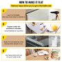 VEVOR PVC Table Cover 101.6 x 203.2 cm, 1.5 mm Thick Transparent Table Protector, Rectangular Transparent Desk Pad, Waterproof Table Protector PVC Film for Office Dresser, Nightstand