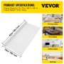 VEVOR PVC Table Cover 106.7 x 198.1 cm, 1.5 mm Thick Transparent Table Protector, Rectangular Transparent Desk Pad, Waterproof Table Protector PVC Film for Office Dresser, Nightstand
