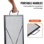 VEVOR X-Marks Fire Pit Grill Grate, Rectangle Cooking Grate, Heavy Duty Steel Campfire BBQ Grill Grid with Handle & Support X Wire, Portable Camping Cookware for Outside Party Gathering, 44 Inch Black