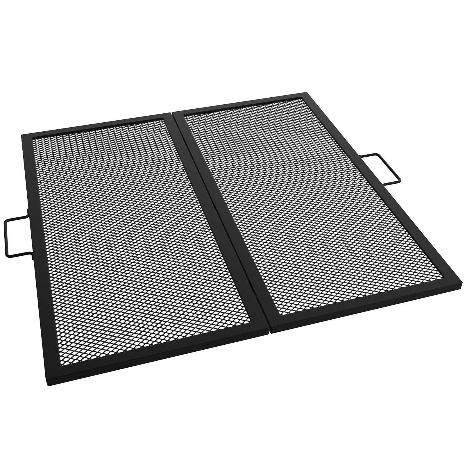 VEVOR Fire Pit Cooking Grate 36 Inch, Foldable Square Cooking Grill Grates, Heavy Duty X-Marks BBQ Grill with Portable Handle & Solid Steel for Outdoor Campfire Party & Gathering