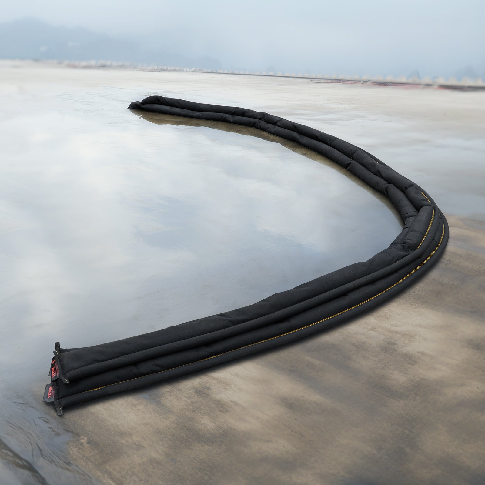VEVOR stormvloedkeringen, waterkeringen in een verpakking van 8 stuks, waterkeringen tegen overstromingen, watergeactiveerde stormvloedkeringen voor huis, deur, oprit (5000 x 155 mm)
