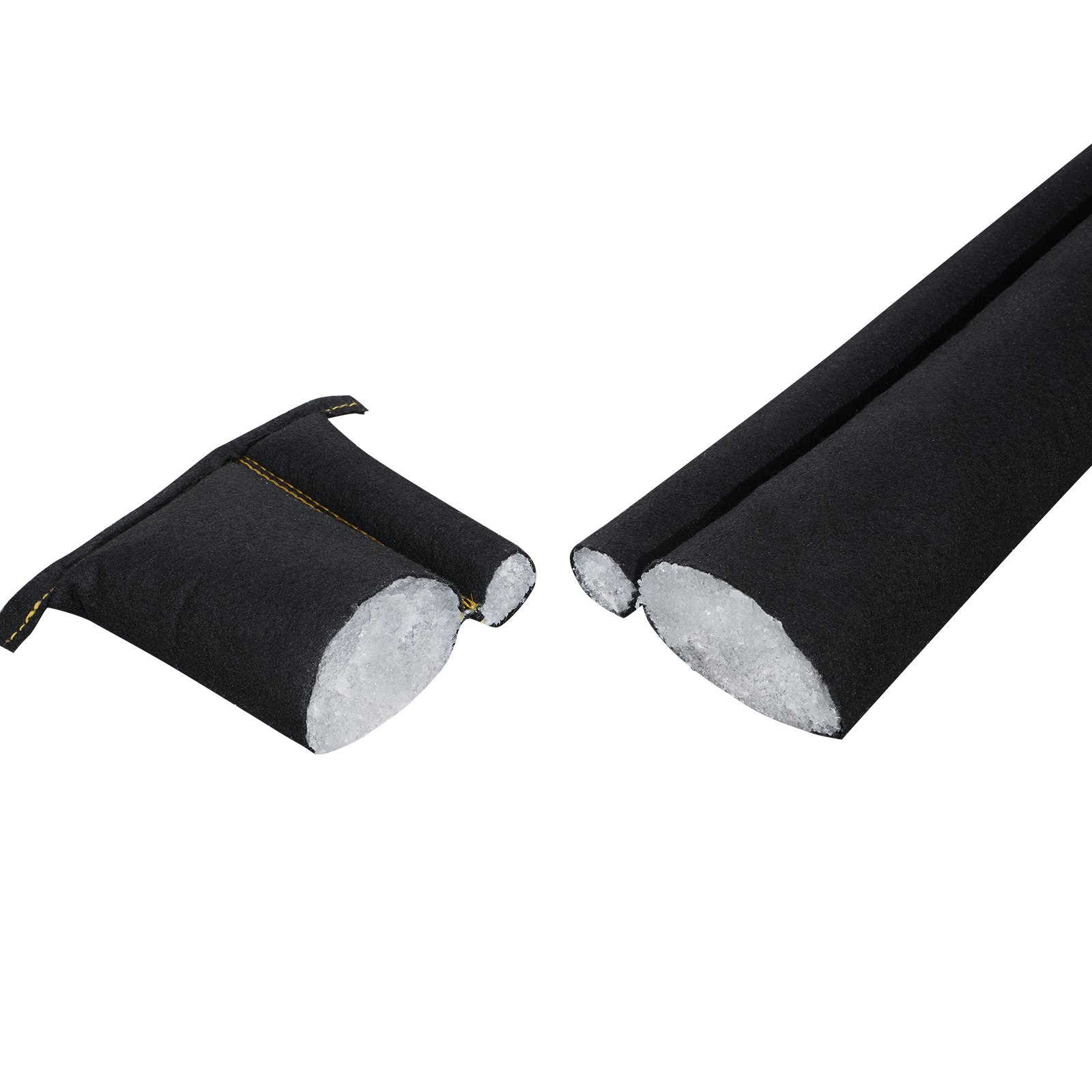 VEVOR overstromingsbarrières, waterdamzakken, 10 stuks, waterbarrières tegen overstromingen met plastic emmer, watergeactiveerde overstromingsbarrières voor huis, deur en oprit (1530 x 155 mm)