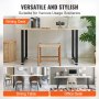 VEVOR 711.2MM Adjustable Furniture Legs, Square Reinforced Steel Office Table legs Set of 2 for DIY, Max Load 453.6KG Heavy Duty Desk Legs, Quick Instalation & Rich Accessories Legs Black