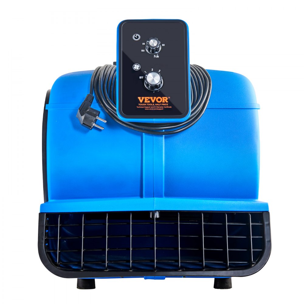 VEVOR Floor Blower, 1400 RPM 4000 CFM, Air Mover for Drying and Cooling, Portable Carpet Dryer Fan with 3 Blowing Angles, Timer, 3-Speeds Adjustment, for Janitorial, Home, Commercial Use