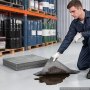 VEVOR 200 Olieabsorberende Pads 410x460mm, Universele Absorberende Matten voor het Reinigen van Olie- en Waterhoudende Materialen in Magazijnen, Werkplaatsen, Garages en Laboratoria, 3-laags Polypropyleen Structuur, Zeer Absorberend, Inclusief Doos
