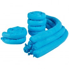 VEVOR universele zuigsokken, waterabsorberende slang, capaciteit van 20 gal, 76 x 1200 mm schimmelbestendige lekvrije sokken, 12 stuks, blauw