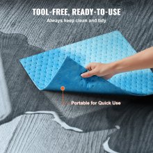 VEVOR zuignappen, waterabsorberende mat in dispenserdoos, 30 stuks waterabsorberende matten 380 x 480 x 5 mm, polypropyleen zuignappen voor water, blauw, 6 gal capaciteit
