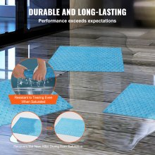 VEVOR zuignappen, waterabsorberende mat in dispenserdoos, 30 stuks waterabsorberende matten 380 x 480 x 5 mm, polypropyleen zuignappen voor water, blauw, 6 gal capaciteit
