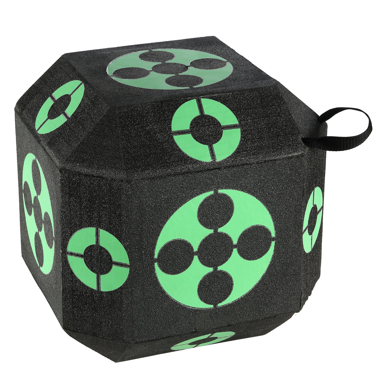 VEVOR 381 x 381 x 381 mm boogschietdoel, kubusvormig boogschietdoel voor recurveboog, compoundboog of longbow, draagbaar boogschietdoel voor kinderen, jongeren, volwassenen, boogschieten, zwart