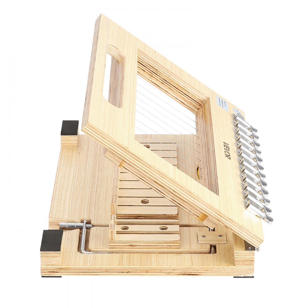 VEVOR Soap Cutter, Cut 1-12 Bars, Precisely and Accurately Cut 1 Inch Bars, Wood Frame With Steel Wire, with Extra Wires, Multi Handmade Soap Wire Cutter for Candles, DIY Making Cutting Tool