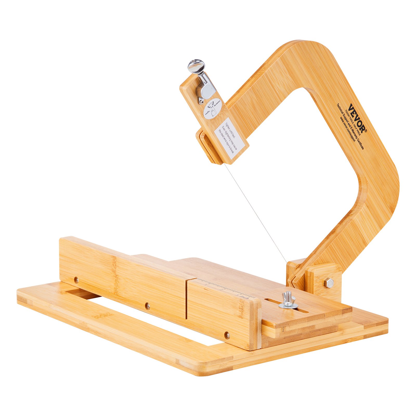 VEVOR Zeepsnijder Multifunctionele zeepsnijder Verstelbare breedte, Handgemaakte zeep DIY-tool 395 mm snijdraad, Handmatige zeepsnijder Roestvrijstalen zeepmessen Kaarsen, kaas etc.