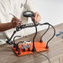 VEVOR Soldeerhulp Derde Hand, Magnetisch Soldeerstation, met 3x LED-vergrootlamp, 4 printplaathouders en 360-graden heteluchtpistoolhouder, Basisstation voor reparaties, knutselen en hobby's