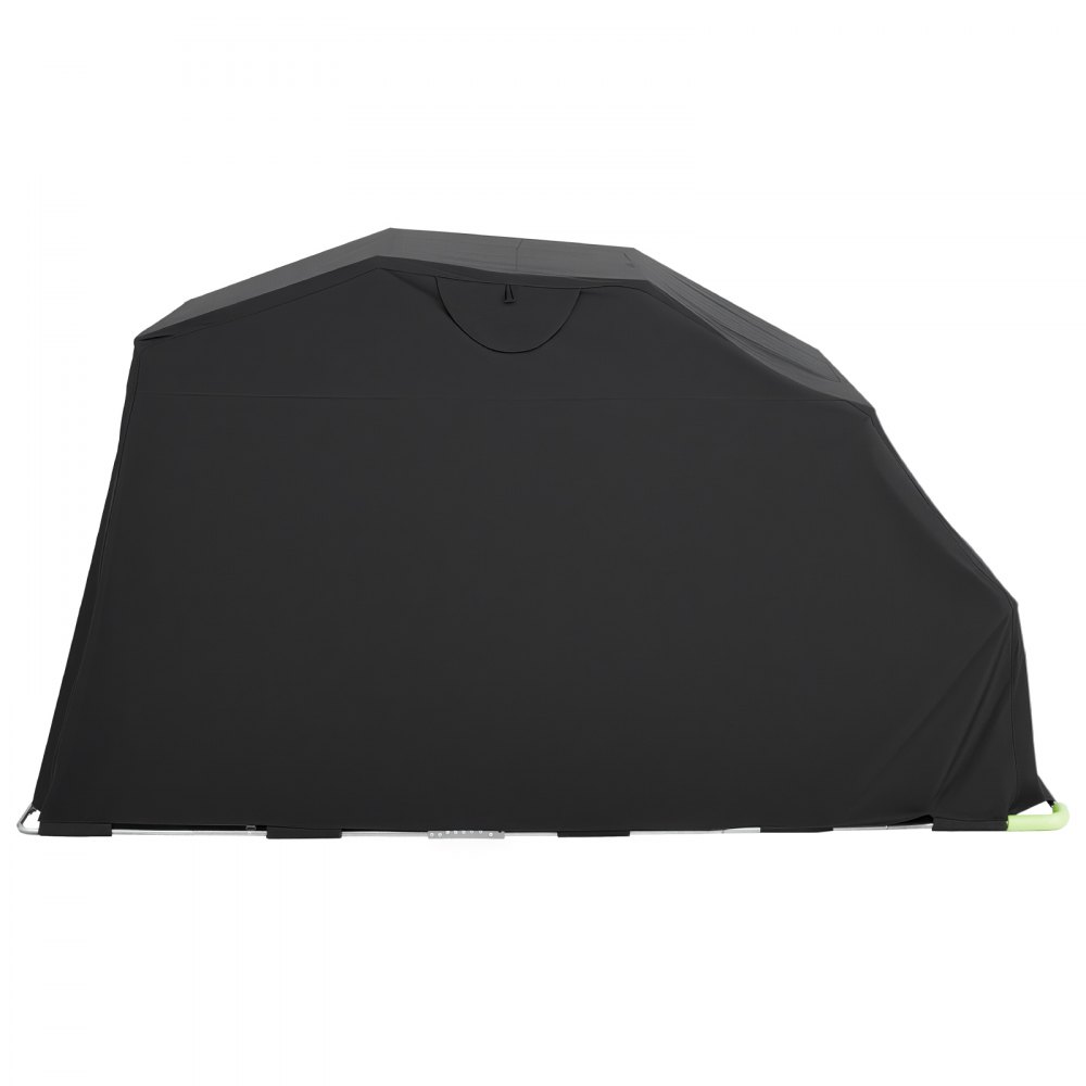 VEVOR Motorcycle Storage Shelter with Security Lock, 600D Oxford Flip-Up Garage Tent, Heavy-Duty All-Weather Motorcycle Cover with Ventilation Windows, 136x54x75 in Outdoor Vehicle Shelter, Black