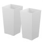 VEVOR Bloempot 300x300x550 mm 2-delige set, bloempot, plantenbak, PP plantenbak met binnenpot en drainagegaten, geschikt voor kamer- en tuinplanten, wit