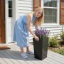 VEVOR Bloempot 300x300x550 mm 2-delige set, bloempot, plantenbak, PP plantenbak met binnenpot en drainagegaten, geschikt voor kamer- en tuinplanten, zwart