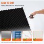 VEVOR Acoustic Foam Panels 4 Pack 48 x 24 x 2 in for Studio Wall and Ceiling