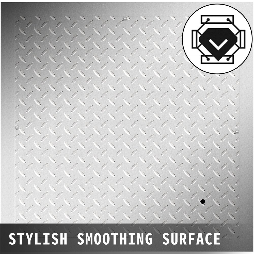 VEVOR Recessed Manhole Cover Covers 60x60 cm Clear Opening, Galvanized Steel Drain Cover Overall Size 67x67 cm, Sealed Square Manhole Covers and Frames Steel Man Hole Cover Lids for Boats and Ships