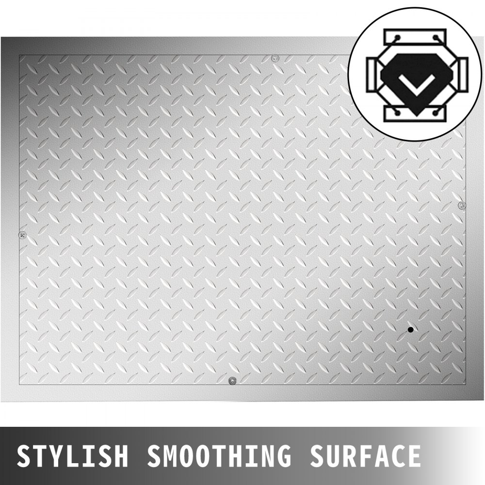 Vevor Verzonken Putdeksel Toegangsluik Antislip Framemaat 67 X 87 Cm Zilver