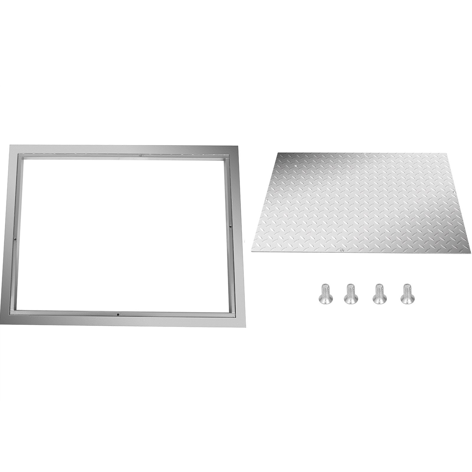 Vevor Verzonken Putdeksel Toegangsluik Antislip Framemaat 67 X 87 Cm Zilver