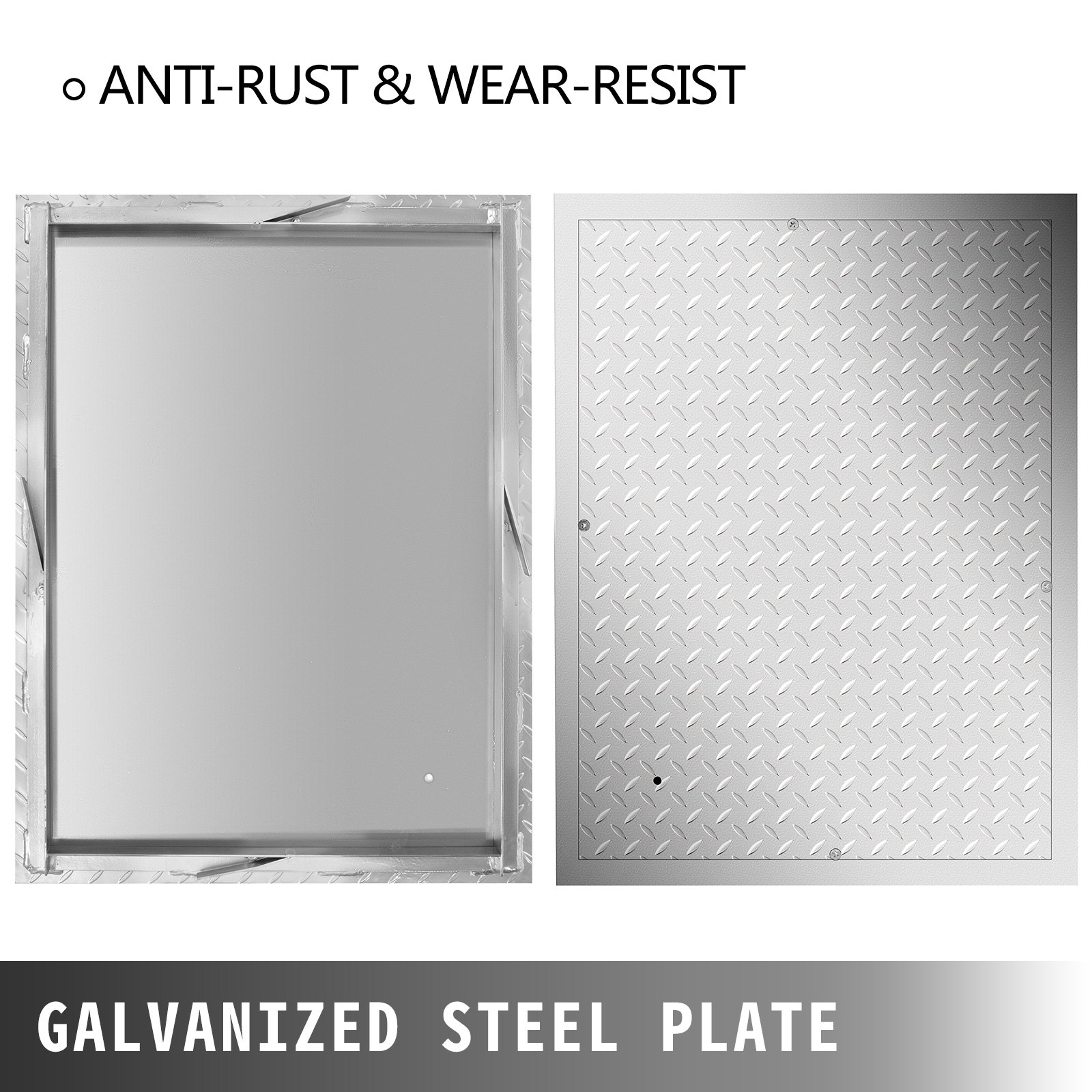 Vevor Verzonken Putdeksel Toegangsluik Antislip Framemaat 67 X 87 Cm Zilver