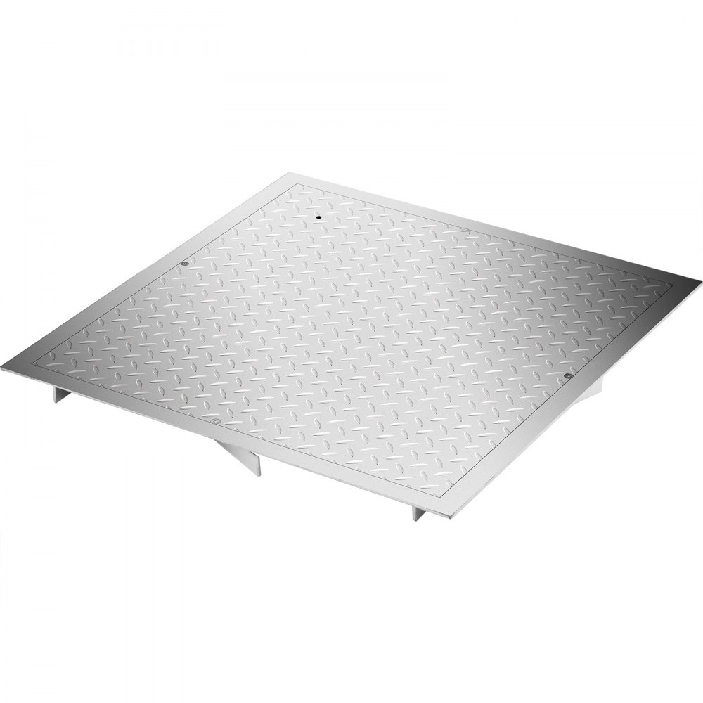 Vevor Verzonken Putdeksel Toegangsluik Antislip Framemaat 77 X 77 Cm Zilver