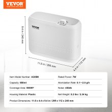 VEVOR Scent Air Machine, 850ml Bluetooth Smart Essential Oil Diffuser, 5000sq.ft Waterless HVAC Fragrance Diffuser with Cold Air Technology, Aromatherapy Diffuser Machine for Home, Office, Hotel