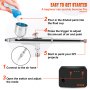 VEVOR Airbrush Kit, Portable Airbrush Set with Compressor, Airbrushing System Kit with Multi-purpose Dual-action Gravity Feed Airbrushes, Art Nail Cookie Tattoo Makeup Cake Decorating Spray Model Craf