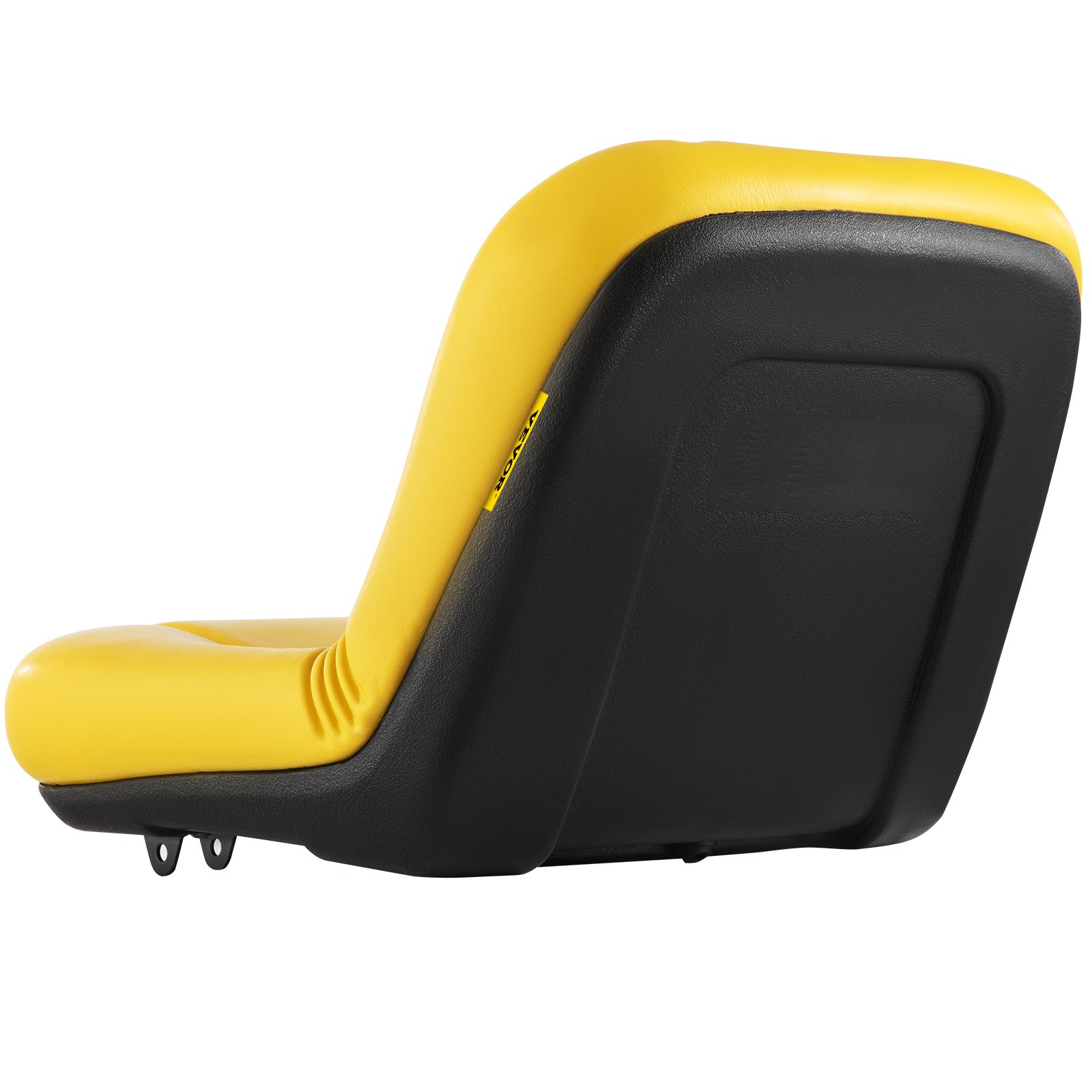 VEVOR Universal Tractor Seat, Industrial High Back, PVC Lawn and Garden Mower Seat Replacement, Drain Hole Steel Frame Compact Forklift Seat, Compatible with Excavator, Mower, Forklift, Yellow