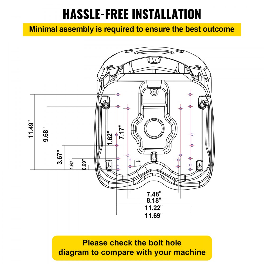 VEVOR Vorkheftruck Maaierstoel PVC 1 STUCK TRAC Tractorstoel met Hogerugleuning