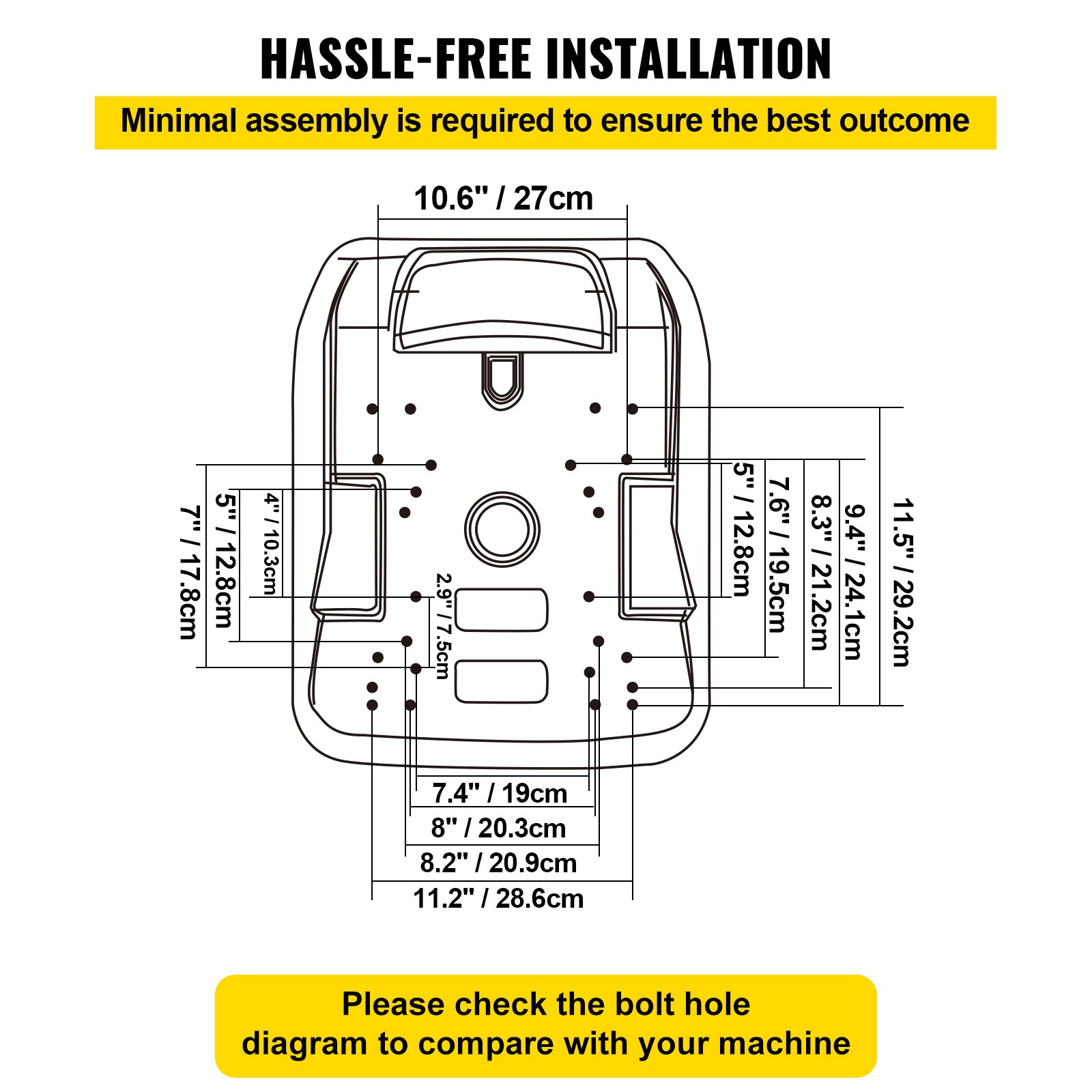 VEVOR Vorkheftruck/Maaierstoel PVC1ST John Deere Tractorstoel met Hogerugleuning