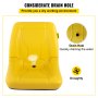 VEVOR Universal Tractor Seat, Industrial High Back, 2PCS PVC Lawn and Garden Mower Seat Replacement, Steel Frame Compact Forklift Seat with Drain Hole, Yellow