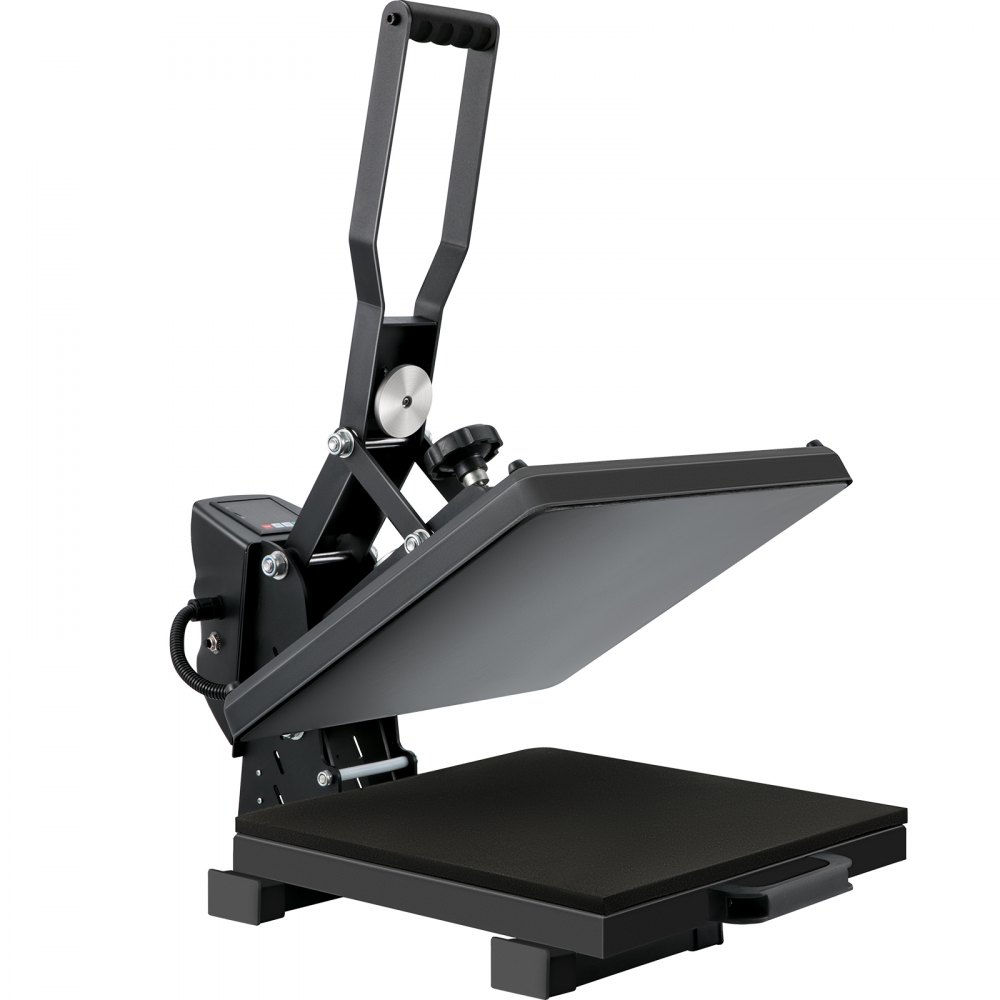 VEVOR Auto Heat Press, 15x15 Magnetic Semi-automatic Heat Press Machine, Digital Clamshell Sublimation Transfer Teflon Coated, Heat Printing Press DIY T-shirts Canvas Bags Pads Photos 220V