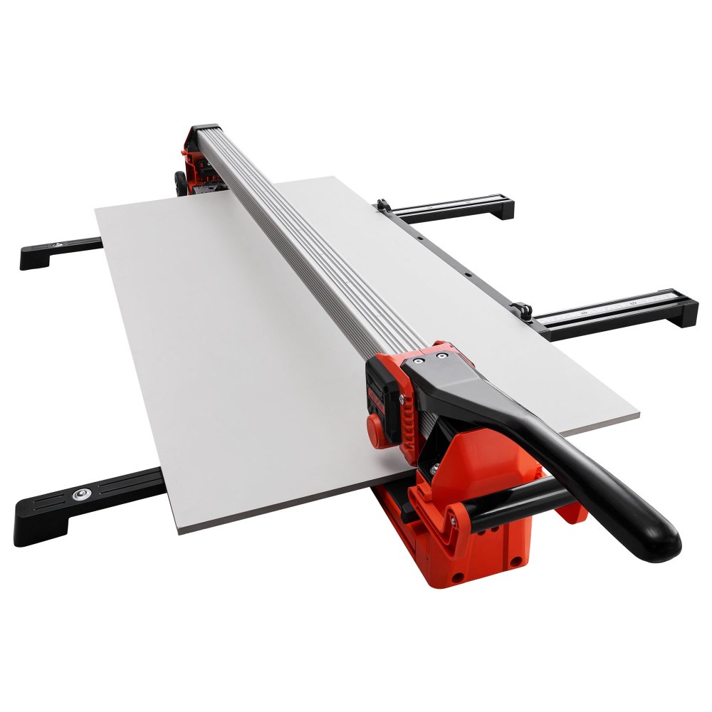 VEVOR 47.2-Inch Manual Tile Cutter, Upgraded Rail and Sliding Head, Precision Alignment Guide, Tungsten Carbide Cutting Wheel, Support Legs with Swivel Wheels, for DIY Pros, Ceramic, Floor, Wall Tiles