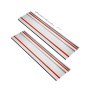 VEVOR Track Saw Guide Rail, 55 in Cutting Range, Includes 2 PCs 27.5 in Aluminum Extruded Guide Rails and 1 Connector, Compatible with Makita, Festool & WEN Track Saws, for Woodworking Longer Cuts