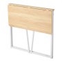 VEVOR klein opvouwbaar bureau, opvouwbaar bureau 80 x 48 cm (tafelblad), ruimtebesparend computerbureau met opberghaken, kantoorbureau met een draagvermogen van 68 kg, eikenhout voor compacte ruimtes, thuiskantoor