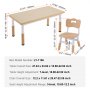 VEVOR Kinderzitgroep, kindertafel, 4 kinderstoelen, 1 tafel, kinderzitgroep van PP, kindertafelset, verstelbaar 48,2-57,2 cm / 27-31 cm voor kinderen, meisjes, speelkamer, stabiele kindermeubelset