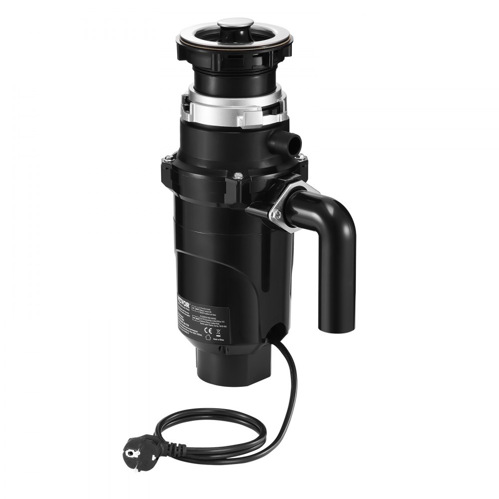 VEVOR Kitchen Garbage Disposal, Kitchen Waste Crusher, 1/2 HP, Food Waste Crushing System, EZ Assembly, 3820 RPM, Household Garbage Disposal, Garbage Disposal, Food Waste