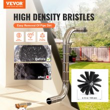 VEVOR 914.4CM Dryer Vent Cleaner Kit, 22 Pieces Duct Cleaning Brush, Reinforced Nylon Dryer Vent Brush with Complete Accessories, Dryer Cleaning Kit with Flexible Lint Trap Brush, Clamp Connectors