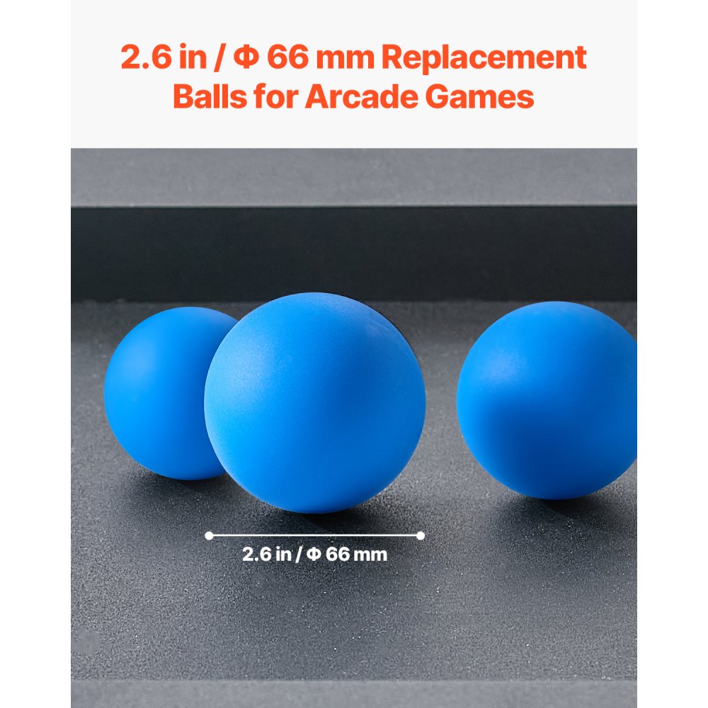 VEVOR Roll and Score Classic Arcade Game Ball, 4-delige vervangende set speltafelaccessoires, accessoire voor arcade-werpbalspel, ideaal voor gezinsvrije tijd, speelkamer en buitenactiviteiten