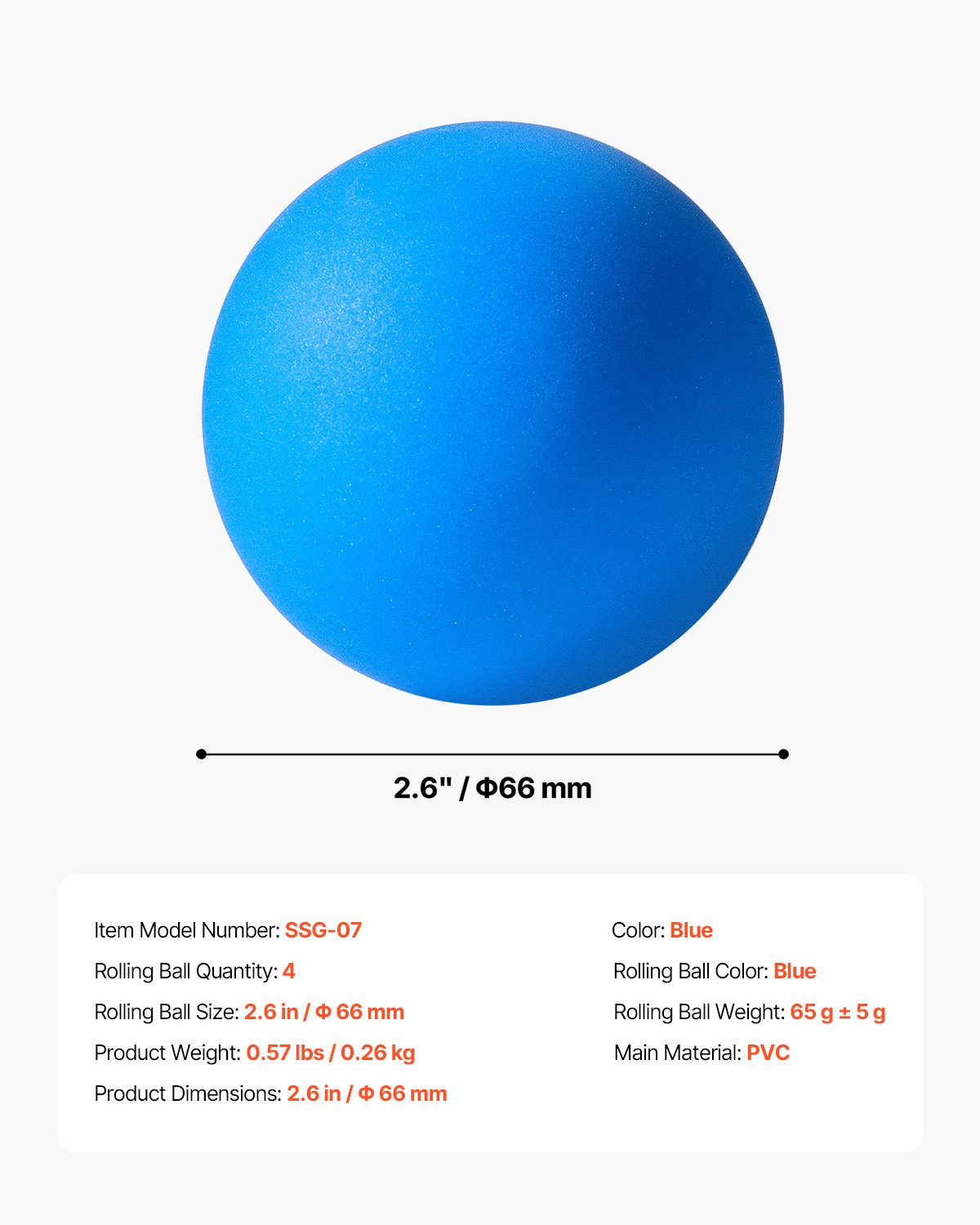 VEVOR Roll and Score Classic Arcade Game Ball, 4-delige vervangende set speltafelaccessoires, accessoire voor arcade-werpbalspel, ideaal voor gezinsvrije tijd, speelkamer en buitenactiviteiten