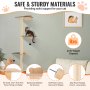VEVOR 4 Tiers Cat Tree, Cat Wall Furniture Set with 4 Jumping Boards, Wall-Mounted Cat Floating Shelf up to 40 lbs, 12 mm Pine Wood Cat Perch for Sleeping, Playing, and Climbing