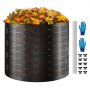 VEVOR snelcomposter 1000L tuincomposter 90x100cm thermische composter HDPE-kunststof composter corrosiebestendig hittebestendig compostcontainer composteren voor het verminderen van huishoudelijk afval
