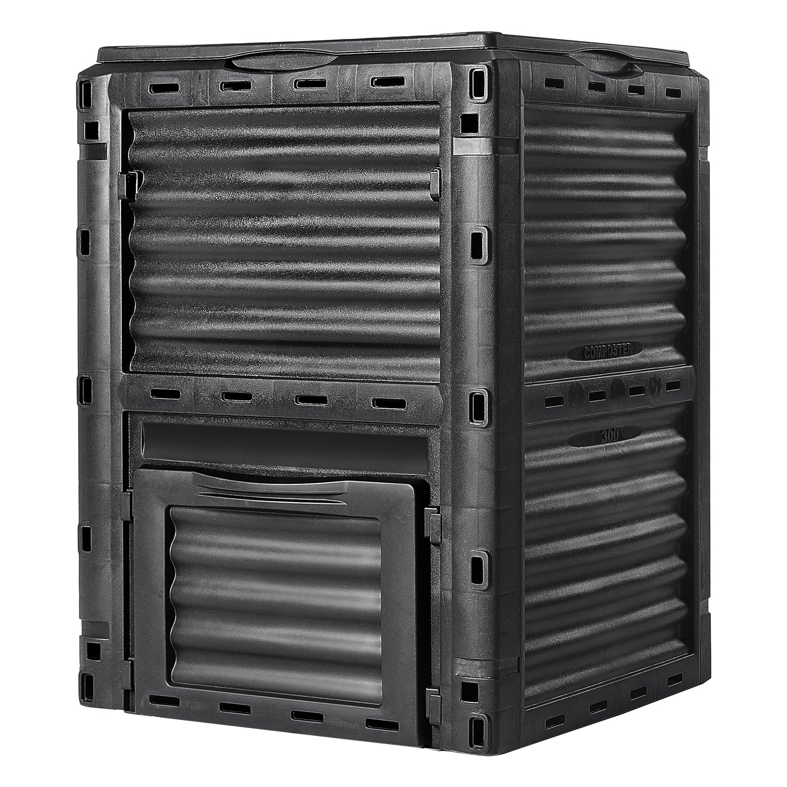 VEVOR Rapid Composter 300L Tuincomposter 60,7x60,5x82,5cm Thermocomposter PP Plastic Composter Corrosiebestendige Hittebestendige Compostcontainer Composteren voor het verminderen van huishoudelijk afval