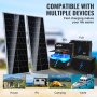 VEVOR 200W solar panel set of 2 12V monocrystalline solar module plus charge controller 16.66A solar system conversion rate of 23% Compatible with AGM, GEL, FLD, LI batteries Ideal for RVs Yachts Zuh