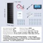 VEVOR 200W zonnepaneelset van 2 12V monokristallijne zonnemodules plus laadregelaar 16,66A Zonnesysteem conversiepercentage van 23% Compatibel met AGM-, GEL-, FLD- en LI-accu's Ideaal voor campers, jachten en caravans
