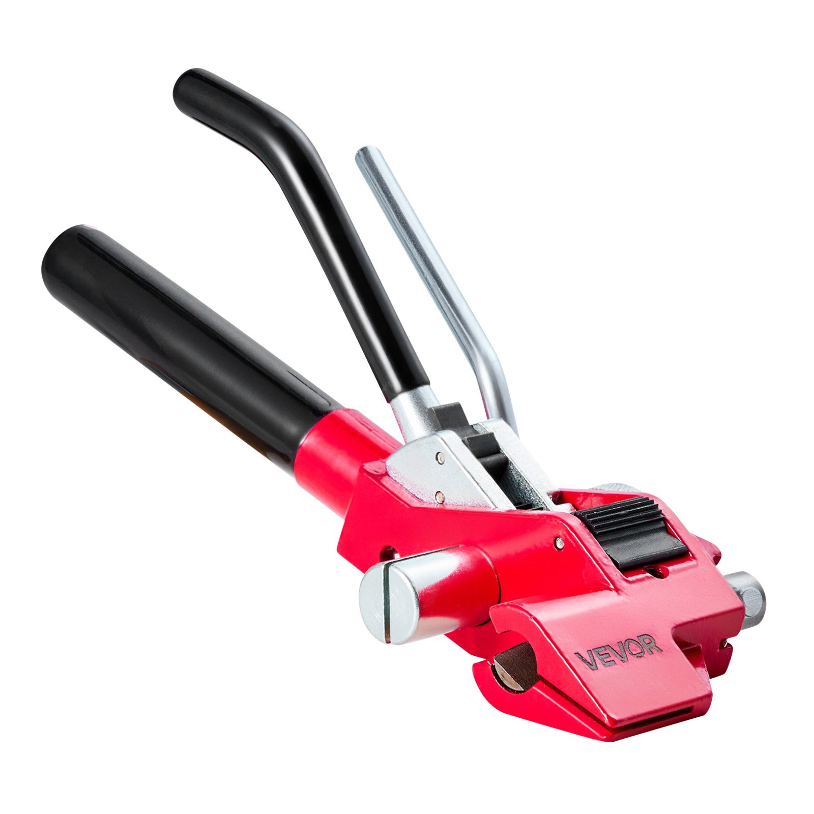VEVOR 3-delige stalen omsnoeringsset, handmatig omsnoeringsgereedschap met 30,5 m metalen omsnoeringsband, 100 metalen clips en een snijder, perfecte werkplaatsuitrusting voor industriële verpakking, transport en opslag.